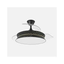 Ventilador Decor 72w Negro/negro Plata 108d 3asp 7200lm 300040006000k Remoto+memo+temp