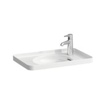 Laufen – Lavabo encastrado sin agujero para grifo – Cerámica zafiro – 550mm x 360mm x 115mm – Blanco