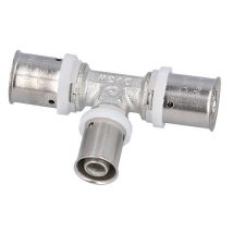 Raccord A Sertir Pour Tube Multicouche, Piece T Reduite, Etame, 20x2-16x2-20x2mm