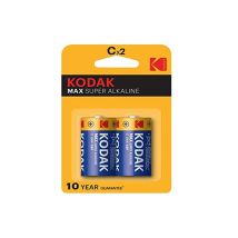 Batteria Alcalina Kodak Max C-2 (lr14), Blister = 2 Pezzi.