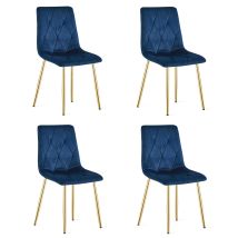 Sedia Libra - Velluto Blu Navy / Gambe Dorate X 4