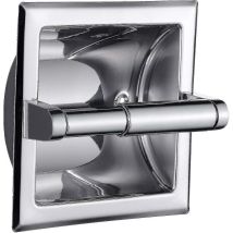 Polished Chrome Recessed Toilet Paper Holder , Bathroom Wall Mount Recessed Toilet Tissue Roll Paper Holder Include Rear Mounting Bracket