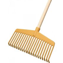 Jost – Soffiatore di Foglie Giallo con 21 Tine Elastiche – Pulizia Efficiente per Piccole Aree – 24 x 1500 mm