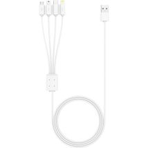 Xlayer Octopus Multi-usb-ladekabel (1,5m) 4-in-1 Weiß