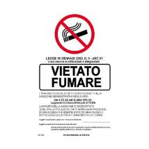 Targa ecofix Vietato Fumare 20x30 cm – Materiale Eco-friendly – LETTERFIX