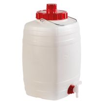 Demetra Lebensmittelbehälter 20 L – Eisengriff – Aus ungiftigem Polyethylen – Komplett mit Zapfhahn, Deckel und Entlüftung