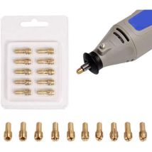 10er-pack Präzisions-messingfutter 0,5–3,2 Mm Für Dremel-bohrmaschinen – Elektrische Drehfutter