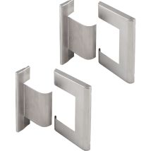 Colcom - Abdeckkappe Für 90 Grad Scharnier Glas-wand Abdeckung, Alu Edelstahl Satiniert