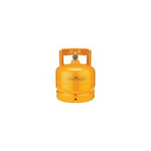 Botella de gas de 2 kg – Grifo y válvula de seguridad – Diseño con manillas de protección – Color naranja