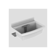 Sanit - Beckenkombination Maxi 60008b60099 Granit, Ablage Anthrazit, Mit Standrohr, Trichter
