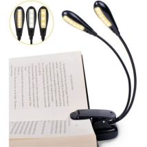 Wiederaufladbares Buchlicht Mit 14 Leds, Leselicht Zum Anklemmen, Schreibtischlampe, 3 Helligkeitsstufen Und 2 Schwanenhälse Für Leseratten, Kinder 