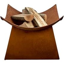 Esschert Design - Fire Pit Wood Burner Garden Firepit Garden Heating Square Wood Log Burner Cast Iron