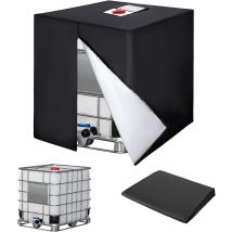 Bâche De Réservoir D'Eau Ibc 600 L, Couverture De Conteneur De Réservoir De Pluie Avec Fermeture Éclair, Coupe-vent, Anti-uv 420d, Résistante À La 