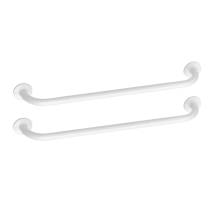 Juego De 2 Barras De Soporte Rectas Pmr Pellet Essentiel Acero Epoxi 60 Cm Blanco
