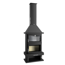 Chimenea Leña Frontal Con Horno Fm Modelo C-200 H