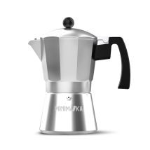 Taurus - Minimoka 3 Tassen Italienische Kaffeemaschine, 3 Tassen, Sockel Und Filter De Edelstahl, Ergonomischer Griff, Sicherheitsventil De, 