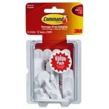 Command 3m17002vp6 17002vp-ganci Piccoli, Confezione Da 6, Outofprint, Small Hooks