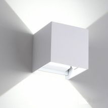 Ip65 Wasserdichte 12-w-led-wandleuchte – 6000 K Licht – Robustes Aluminium – Nach Oben Und Unten Schwenkbar Für Den Innen- Und Außenbereich – 