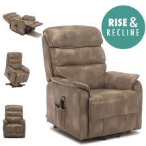 More4homes – Buckingham Electric Rise Recliner Chair – Leather Air Upholstery – 103 cm Height – 82 cm Width – 82 cm Depth