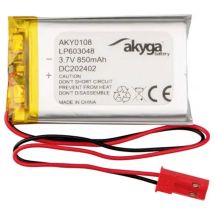 Pacco Batteria X Batteria Ricaricabile Speciale Akyga Lp603048 Lipo 3.7 V 850 Mah