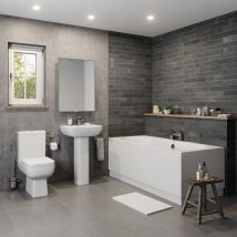 Affine - Amelie Bathroom Suite - Double Ended Bath