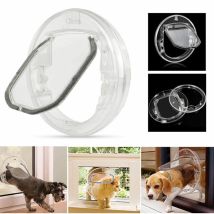 Katzenklappentür Für Katzen, Hunde, Haustiere, Große Katzenklappentür Für Fenster, Glasschiebetüren Mit 4 Verriegelungsmöglichkeiten, Steuerbare 