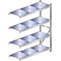 Schulte Estantería amplia de carga 500 kg 2500 mm 4 niveles acero galvanizado