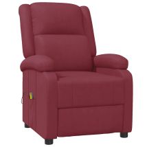 Poltrona Massaggiante Rosso Vino In Similpelle Vidaxl