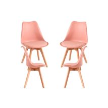 Regalos Miguel - Packs Sillas Comedor - Pack 4 Sillas Synk Basic - Rosa Avellana