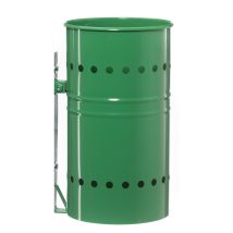 Andrys Cestino Rifiuti Esterno Con Staffa Verde Senza Paletto 26x26x42cm