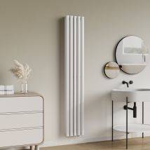[neu.haus] - Radiador De Panel Nore De Diseño Doble Capa Tubular Acero 180x30 Cm - Blanco