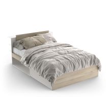 Calicosy - Cama De 140x190/200 Cm Con 2 Cajones Y 2 Estantes - L144,7 Cm