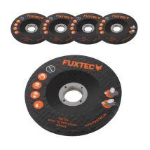 5er Set 115mm Schruppscheiben Für 20v Akku Winkelschleifer Fx-e1ws20 - Fuxtec