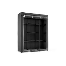 Kleiderschrank Aus Stoff V130 Schwarz 130 X 45 X 167 Cm