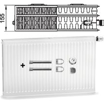 Kermi Therm X2 Profil Ventilheizkörper Typ 33 500x1200mm Ventilposition Rechts Ftv330501201r1k