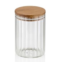 Contenitore Da Cucina Kela Dorothea, Vetro Borosilicato/legno Di Acacia, 0,6 L, Diametro 9 X 13 Cm