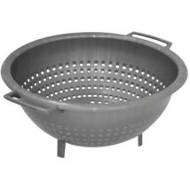Colador Con Pie De 26 Cm Plata - Aluminio Y Plástico