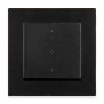 Interrupteur Pour Volet Roulant Noir Métallisé À 3 Positions – Ensemble Complet Avec Plaque – 218/14e Exen