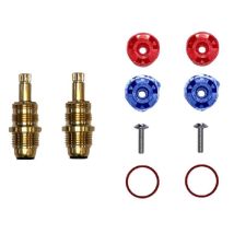 Porcher - Dos Cabezales 18x150 Para Grifo Mezclador Jade De 3 Agujeros