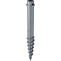 Krinner Schraubfundament G Länge 800 Mm Ø 76 Mmgewinde 4xm12 3,7 Kg Stahl