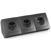 Mc Power - Mcpower Steckdosenblock Flair, 3-fach, 16a/250v, 1xusb-c, 1xusb-a