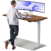 Desktronic Bureau Assis Debout Homepro - 160x80cm - Noyer/gris
