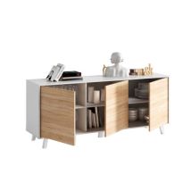 Anrichte 3 Türen – 154 x 41 x 75 cm – Weiß – Buffet