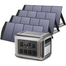 Portable Power Station Solar Generator 2016wh Lifepo4 With 4pcs 200w Solar Panel For Rv, Home Backup, Emergency, Outdoor Camping Allpowers R2500