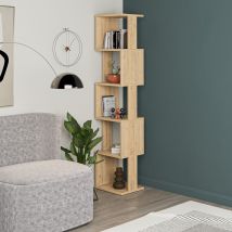 Estantería 5 Huecos Safir 161 cm x 35 cm x 30 cm – MDF Lacado Blanco – Resistencia al Rayado Alta
