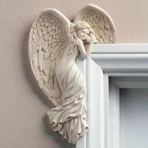1 Pair (left And Right) Resin Door Frames Angel Wings Decoration Angel Design Decoration Crafts