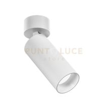 Gloria Store - Gfa1462c- Spot Faretto Orientabile 1 Luce Attacco Led 3000k 1051lm 12w Bianco Satinato D.5,5cm