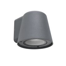 Cone Außenwandleuchte GU10 Schwarz – Aluminium – Durchmesser 10 cm – Höhe 12 cm – Ideal für Garten und Terrasse