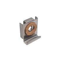 Clip a molla quadrata cromata, 4 pezzi – Acciaio cromato – LxH: 22 x 25 mm – MEIWENTI