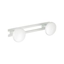 Porte-manteau Mural 2 Têtes Godonnier Blanc 245 X 70 Mm